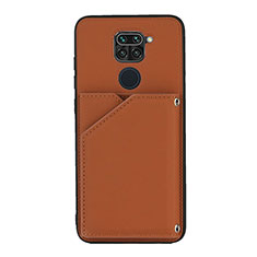 Soft Luxury Leather Snap On Case Cover Y01B for Xiaomi Redmi 10X 4G Brown