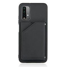 Soft Luxury Leather Snap On Case Cover Y01B for Xiaomi Redmi 9T 4G Black