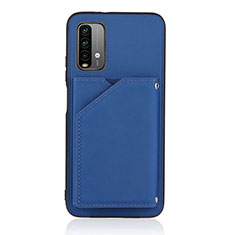 Soft Luxury Leather Snap On Case Cover Y01B for Xiaomi Redmi 9T 4G Blue