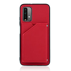 Soft Luxury Leather Snap On Case Cover Y01B for Xiaomi Redmi 9T 4G Red