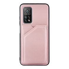 Soft Luxury Leather Snap On Case Cover Y01B for Xiaomi Redmi K30S 5G Rose Gold