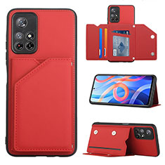 Soft Luxury Leather Snap On Case Cover Y01B for Xiaomi Redmi Note 11S 5G Red