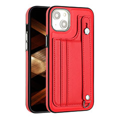 Soft Luxury Leather Snap On Case Cover Y02B for Apple iPhone 14 Plus Red