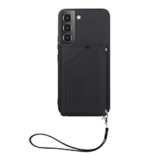 Soft Luxury Leather Snap On Case Cover Y03B for Samsung Galaxy S23 Plus 5G Black