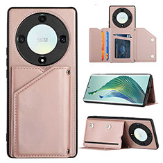Soft Luxury Leather Snap On Case Cover YB1 for Huawei Honor Magic5 Lite 5G Rose Gold