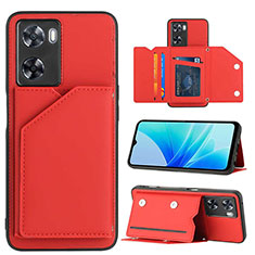 Soft Luxury Leather Snap On Case Cover YB1 for Oppo A57 4G Red