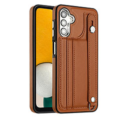 Soft Luxury Leather Snap On Case Cover YB1 for Samsung Galaxy A04s Brown
