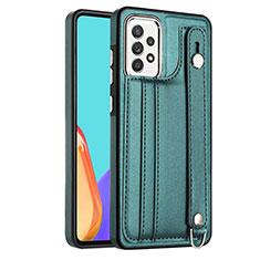 Soft Luxury Leather Snap On Case Cover YB1 for Samsung Galaxy A52 5G Green