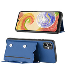 Soft Luxury Leather Snap On Case Cover YB1 for Samsung Galaxy M04 Blue