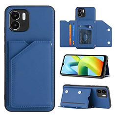 Soft Luxury Leather Snap On Case Cover YB1 for Xiaomi Poco C50 Blue