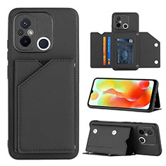 Soft Luxury Leather Snap On Case Cover YB1 for Xiaomi Poco C55 Black