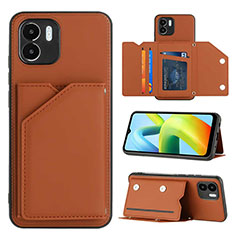 Soft Luxury Leather Snap On Case Cover YB1 for Xiaomi Redmi A1 Brown