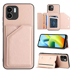 Soft Luxury Leather Snap On Case Cover YB1 for Xiaomi Redmi A1 Rose Gold