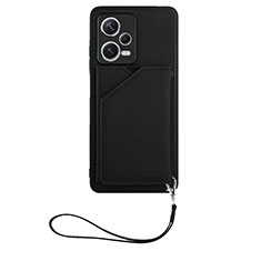 Soft Luxury Leather Snap On Case Cover YB1 for Xiaomi Redmi Note 12 Explorer Black