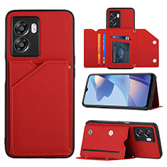 Soft Luxury Leather Snap On Case Cover YB2 for Realme Narzo 50 5G Red