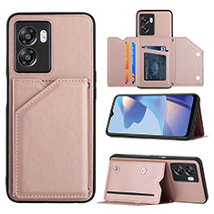 Soft Luxury Leather Snap On Case Cover YB2 for Realme Narzo 50 5G Rose Gold