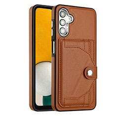 Soft Luxury Leather Snap On Case Cover YB2 for Samsung Galaxy A04s Brown