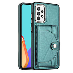Soft Luxury Leather Snap On Case Cover YB2 for Samsung Galaxy A72 5G Green