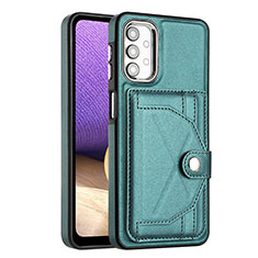 Soft Luxury Leather Snap On Case Cover YB2 for Samsung Galaxy M32 5G Green