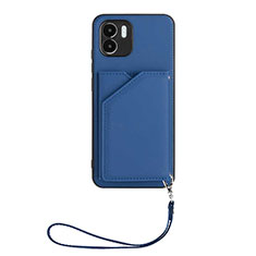 Soft Luxury Leather Snap On Case Cover YB2 for Xiaomi Poco C50 Blue