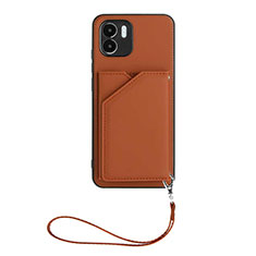 Soft Luxury Leather Snap On Case Cover YB2 for Xiaomi Redmi A1 Brown