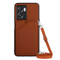 Soft Luxury Leather Snap On Case Cover YB3 for Realme Narzo 50 5G Brown