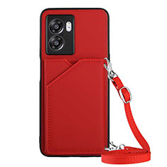 Soft Luxury Leather Snap On Case Cover YB3 for Realme V23 5G Red