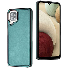 Soft Luxury Leather Snap On Case Cover YB3 for Samsung Galaxy A12 Green