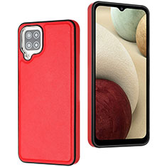 Soft Luxury Leather Snap On Case Cover YB3 for Samsung Galaxy A12 Red