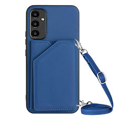 Soft Luxury Leather Snap On Case Cover YB3 for Samsung Galaxy A14 5G Blue