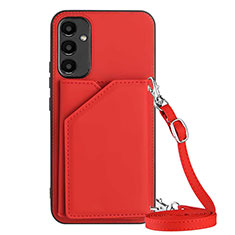 Soft Luxury Leather Snap On Case Cover YB3 for Samsung Galaxy A14 5G Red