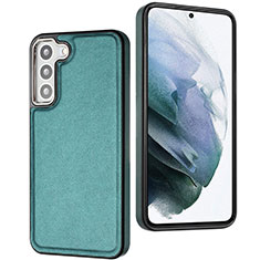 Soft Luxury Leather Snap On Case Cover YB3 for Samsung Galaxy S21 FE 5G Green