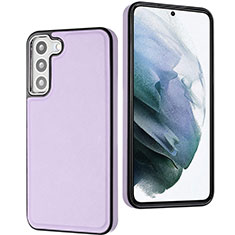Soft Luxury Leather Snap On Case Cover YB3 for Samsung Galaxy S21 FE 5G Purple