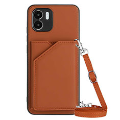 Soft Luxury Leather Snap On Case Cover YB3 for Xiaomi Poco C50 Brown