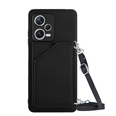 Soft Luxury Leather Snap On Case Cover YB3 for Xiaomi Redmi Note 12 Pro+ Plus 5G Black