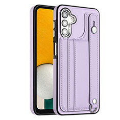 Soft Luxury Leather Snap On Case Cover YB4 for Samsung Galaxy A14 5G Purple