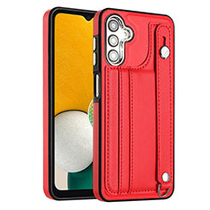 Soft Luxury Leather Snap On Case Cover YB4 for Samsung Galaxy A14 5G Red
