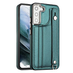 Soft Luxury Leather Snap On Case Cover YB4 for Samsung Galaxy S22 5G Green