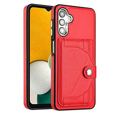 Soft Luxury Leather Snap On Case Cover YB5 for Samsung Galaxy A14 5G Red