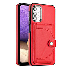 Soft Luxury Leather Snap On Case Cover YB5 for Samsung Galaxy A23 5G Red