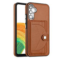 Soft Luxury Leather Snap On Case Cover YB5 for Samsung Galaxy A54 5G Brown