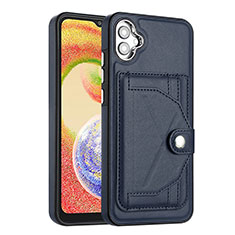Soft Luxury Leather Snap On Case Cover YB5 for Samsung Galaxy M04 Blue