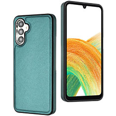 Soft Luxury Leather Snap On Case Cover YB6 for Samsung Galaxy A54 5G Green