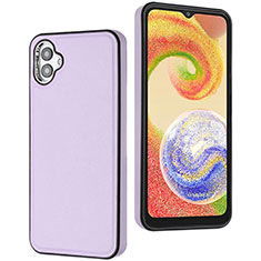 Soft Luxury Leather Snap On Case Cover YB6 for Samsung Galaxy M04 Purple