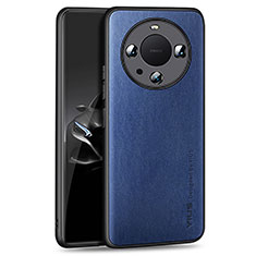 Soft Luxury Leather Snap On Case Cover YM1 for Huawei Mate 60 Pro+ Plus Blue