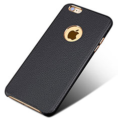 Soft Luxury Leather Snap On Case for Apple iPhone 6 Plus Black