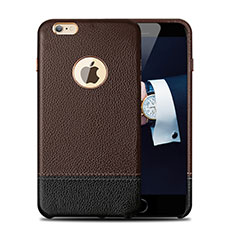 Soft Luxury Leather Snap On Case for Apple iPhone 6 Plus Brown