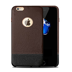Soft Luxury Leather Snap On Case for Apple iPhone 6S Brown