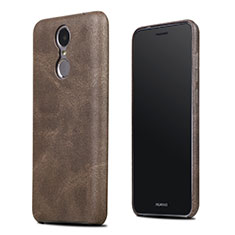 Soft Luxury Leather Snap On Case for Huawei Enjoy 6 Brown