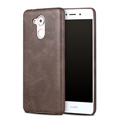 Soft Luxury Leather Snap On Case for Huawei Enjoy 6S Brown